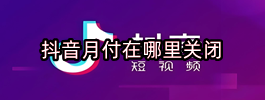 抖音月付在哪里关闭