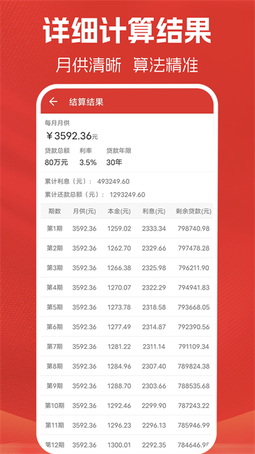 房贷计算器截图2