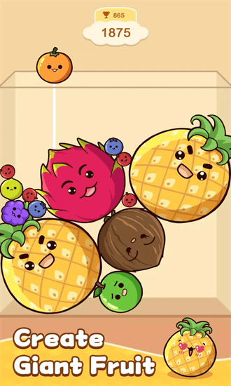 水果合并游戏(Fruit Merge: Juicy Drop Game)截图1