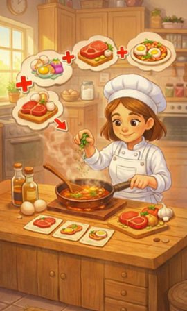 合并烹饪闲置餐厅游戏截图1